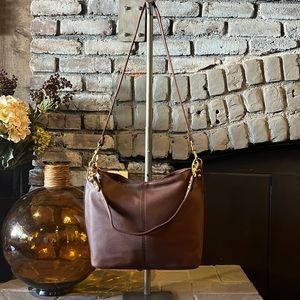 Brown medium hobo over the shoulder bag